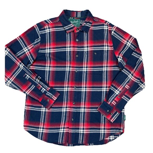 Woolrich The Green Label Collection Shirt Jacket Mens Large Red/ Blue/ White - Picture 1 of 6